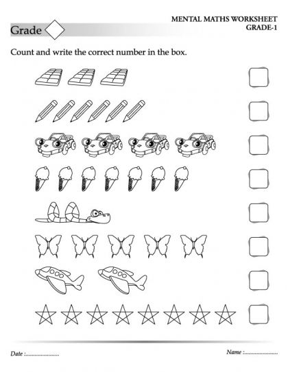 Count & Write the numbers 1 to 10